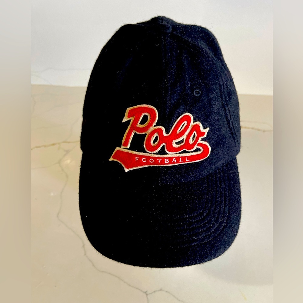 Polo Ralph Lauren wool script hat USA p-wing vintage snowbeach bear graphic
